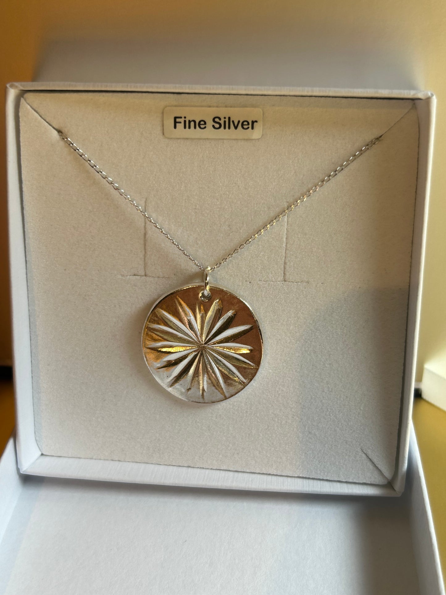 Fine Silver, handmade silver shining bright star pendant, sterling silver chain, romantic necklace, star design jewellery, elegant jewelry.
