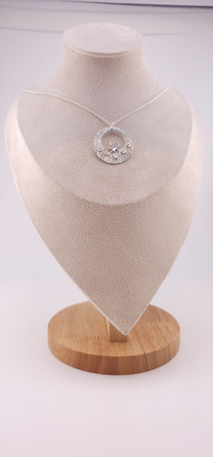 Autumn leaves sterling silver hand crafted pendant