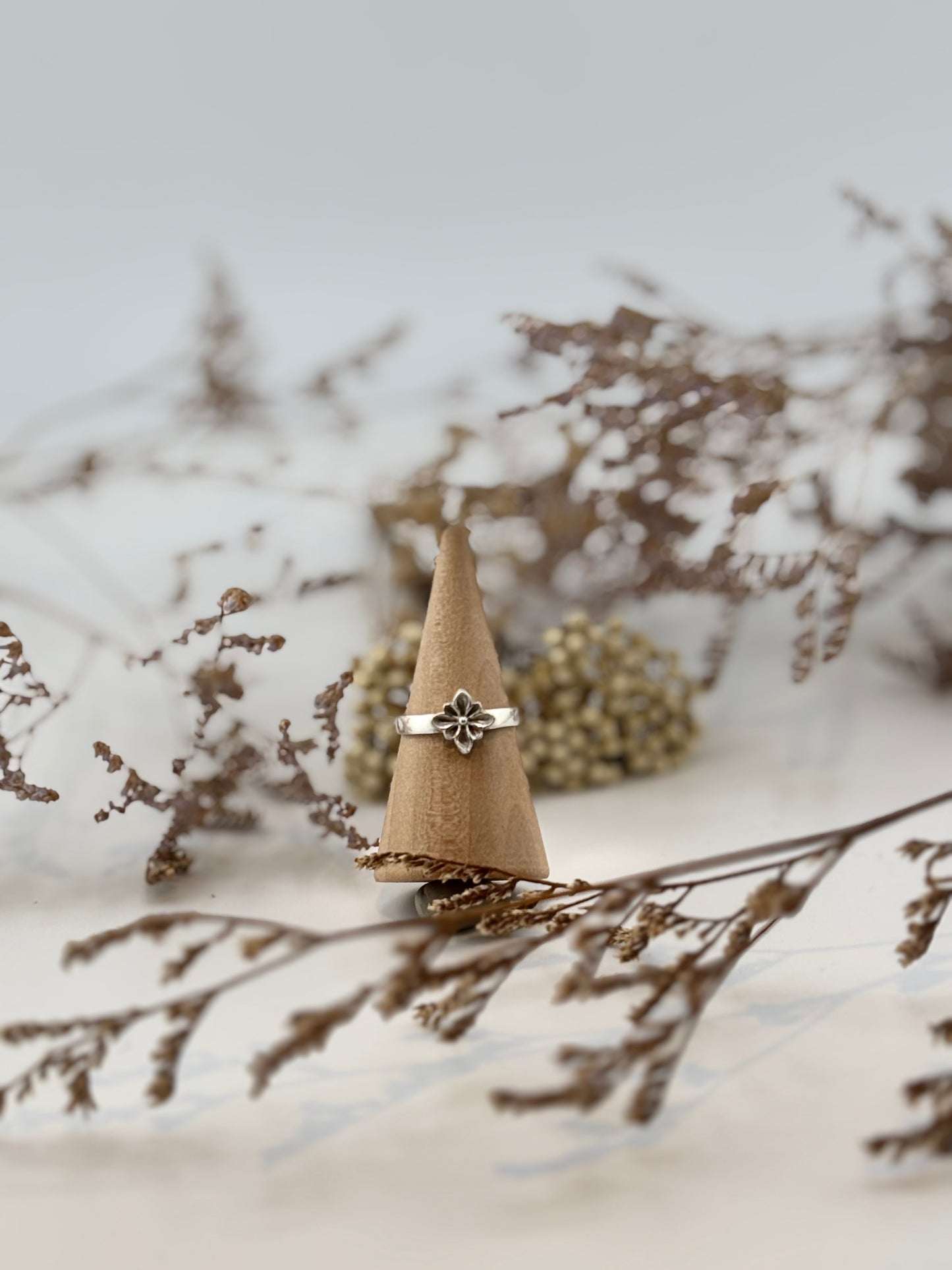 Handcrafted Sterling Silver vintage style ring. Boho Jewelry, diamond shaped ring, antiqued look inspired jewellery.