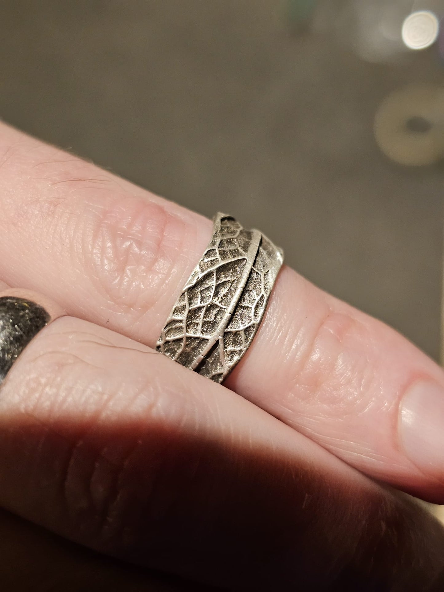 Sterling Silver textured sage leaf ring , Sterling silver jewellery, botanical jewelry, woodland jewellery, nature inspired gift, mystical